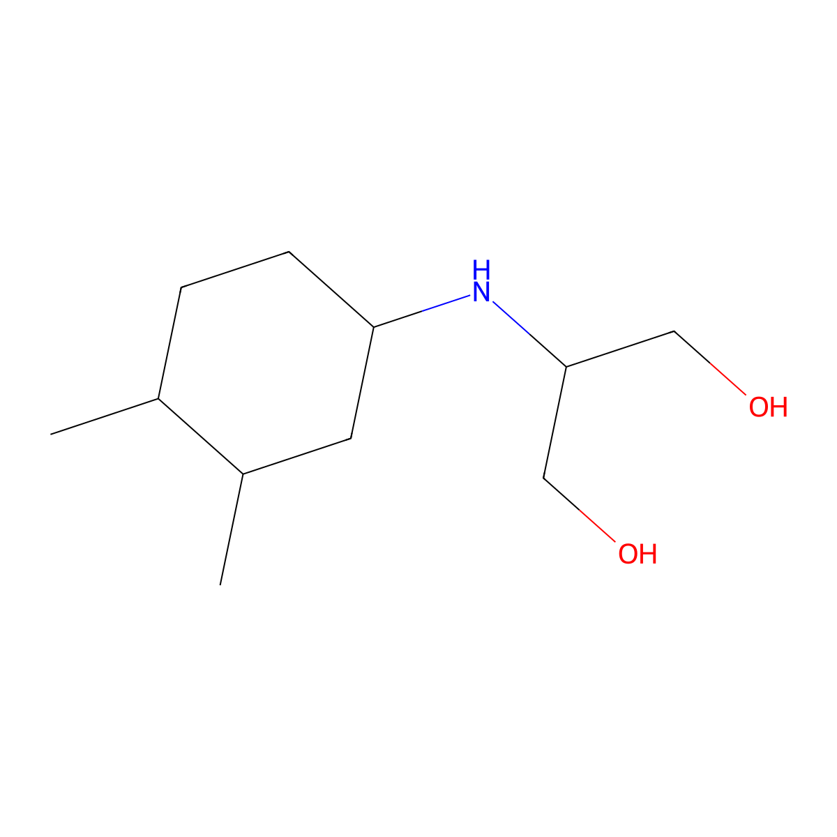 2-[(3,4-Dimethylcyclohexyl)amino]propane-1,3-diol molecular structure, CAS 1562081-08-6