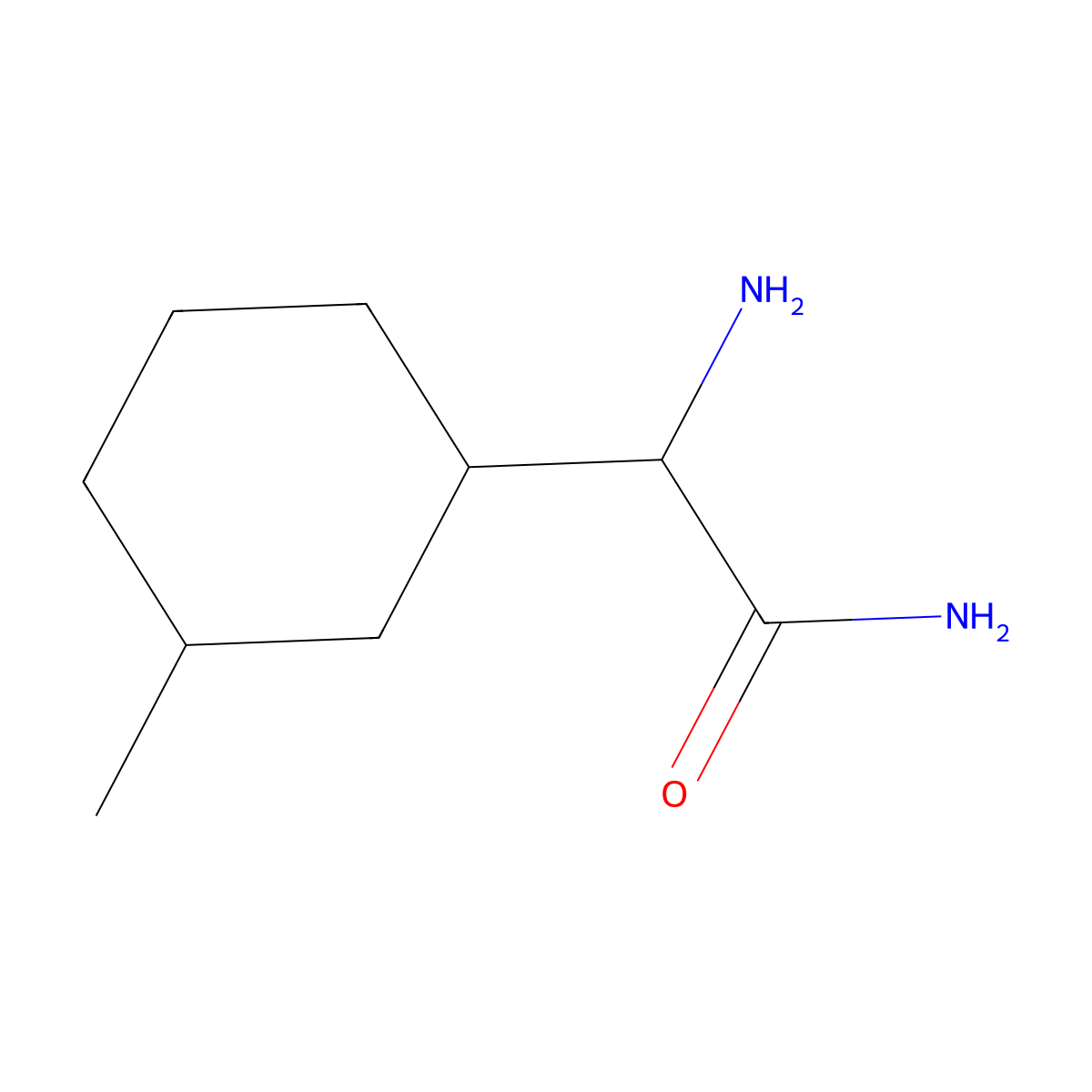 2-Amino-2-(3-methylcyclohexyl)acetamide molecular structure, CAS 1562099-17-5