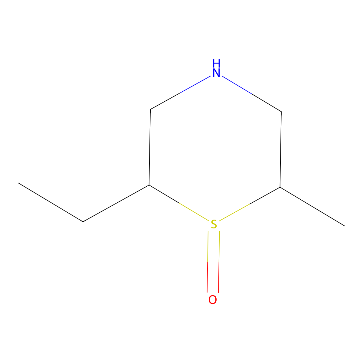 2-Ethyl-6-methylthiomorpholine 1-oxide molecular structure, CAS 1562110-91-1