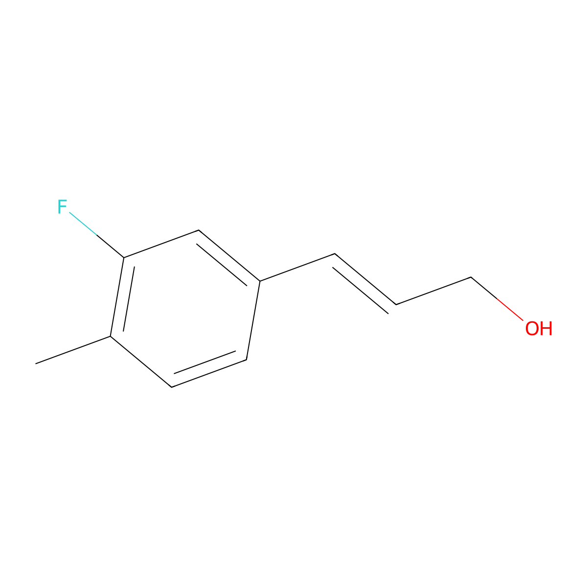 3-(3-Fluoro-4-methylphenyl)prop-2-en-1-ol molecular structure, CAS 1562143-41-2