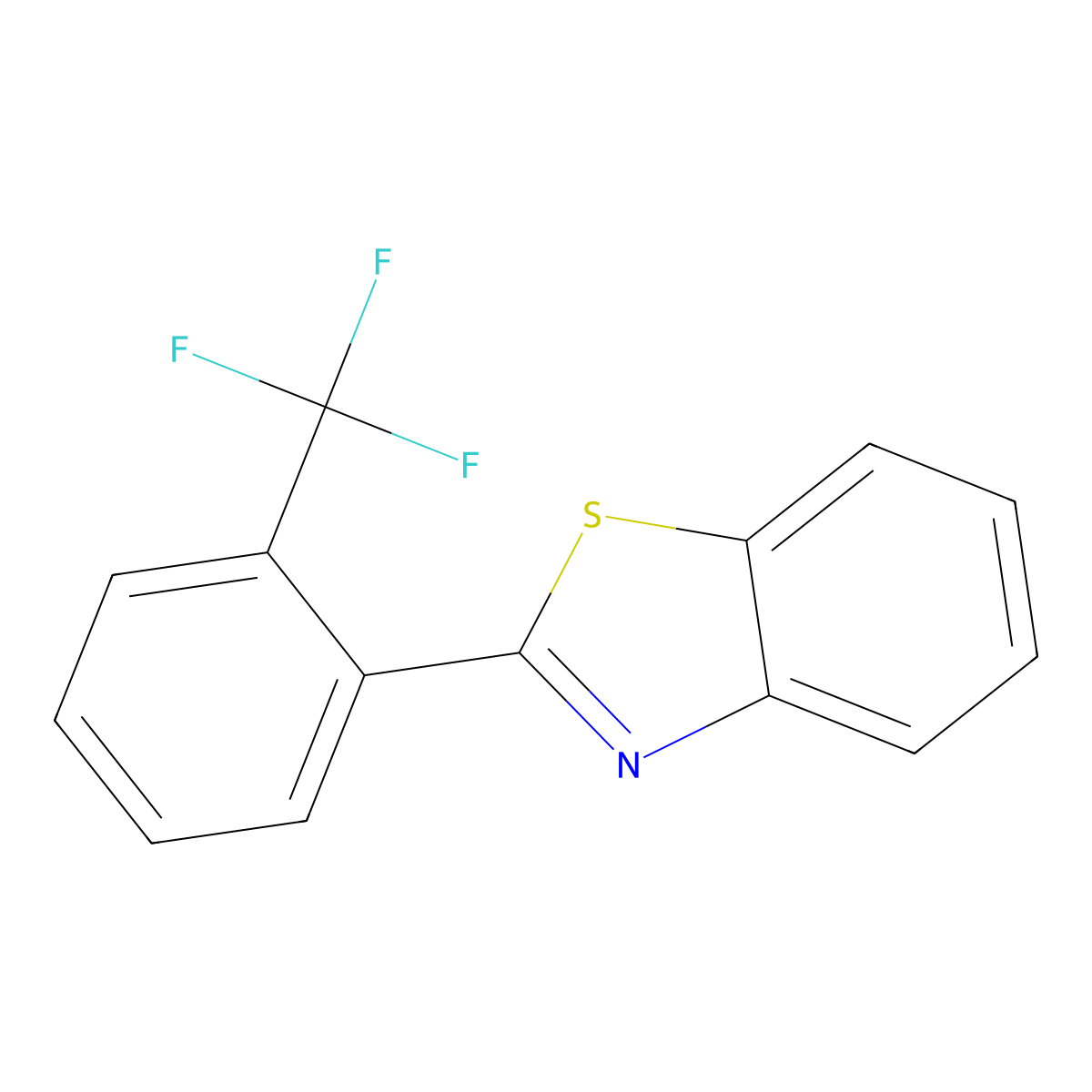 2-[2-(Trifluoromethyl)phenyl]-1,3-benzothiazole molecular structure, CAS 156215-39-3