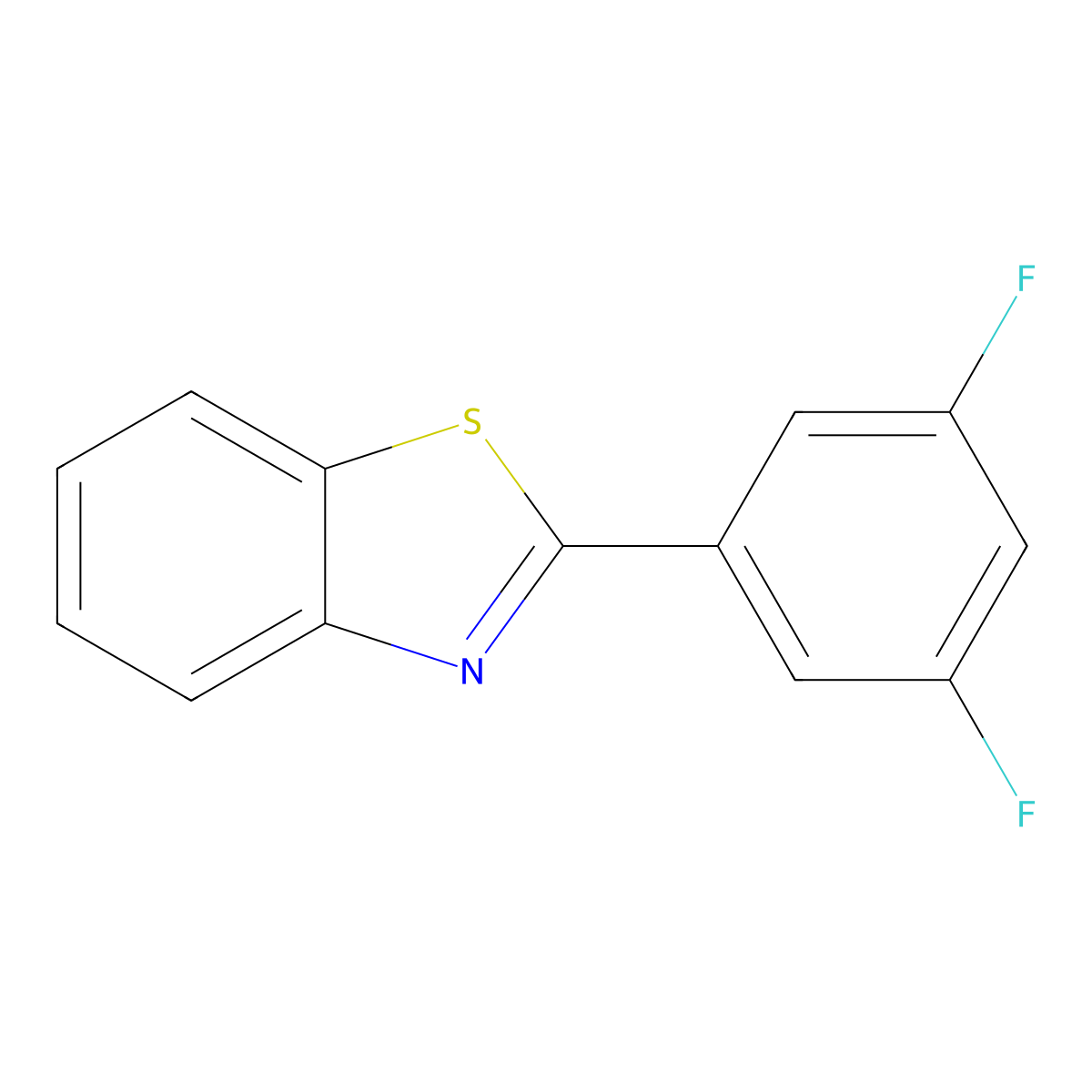 2-(3,5-Difluorophenyl)-1,3-benzothiazole molecular structure, CAS 156215-40-6