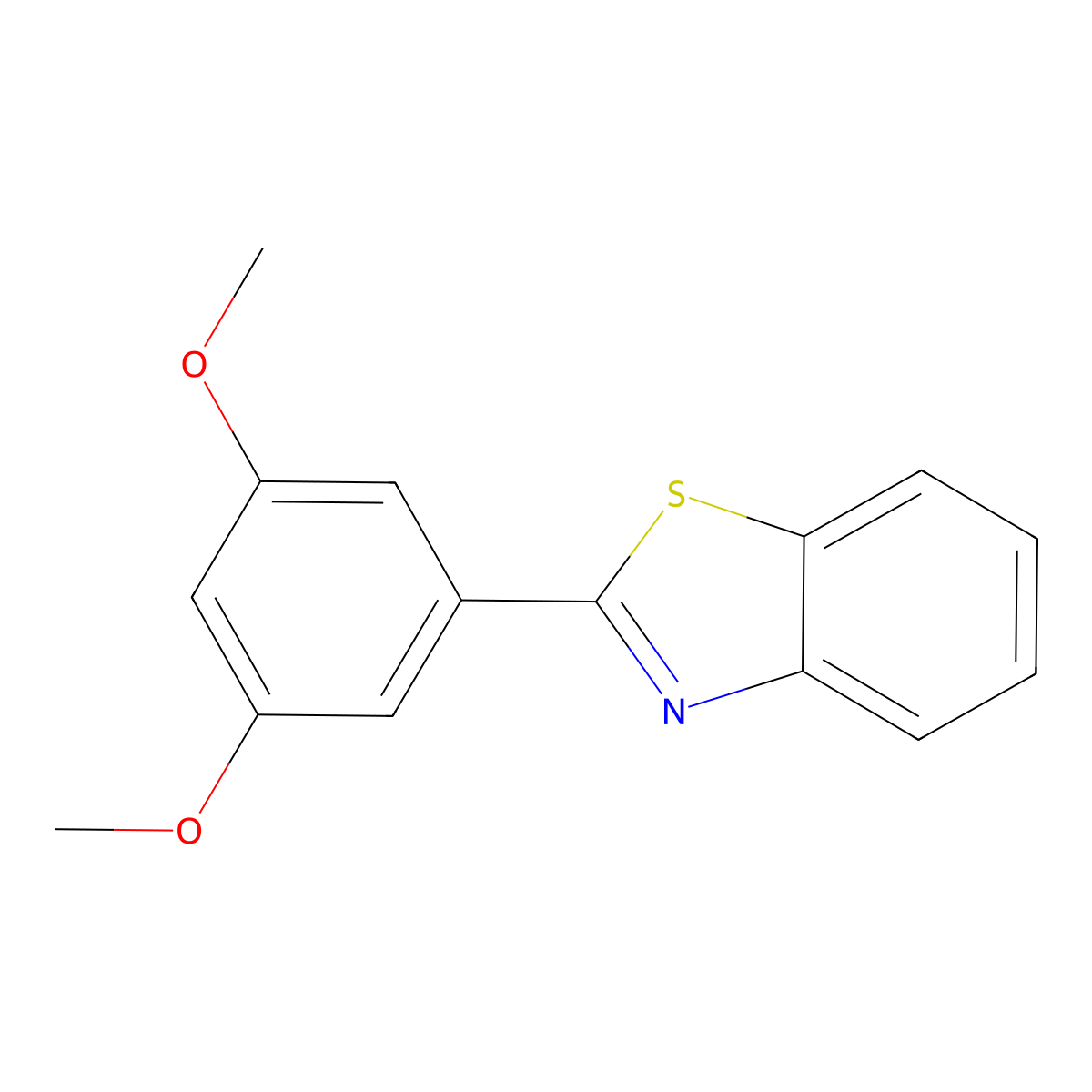 2-(3,5-Dimethoxyphenyl)-1,3-benzothiazole molecular structure, CAS 156215-41-7
