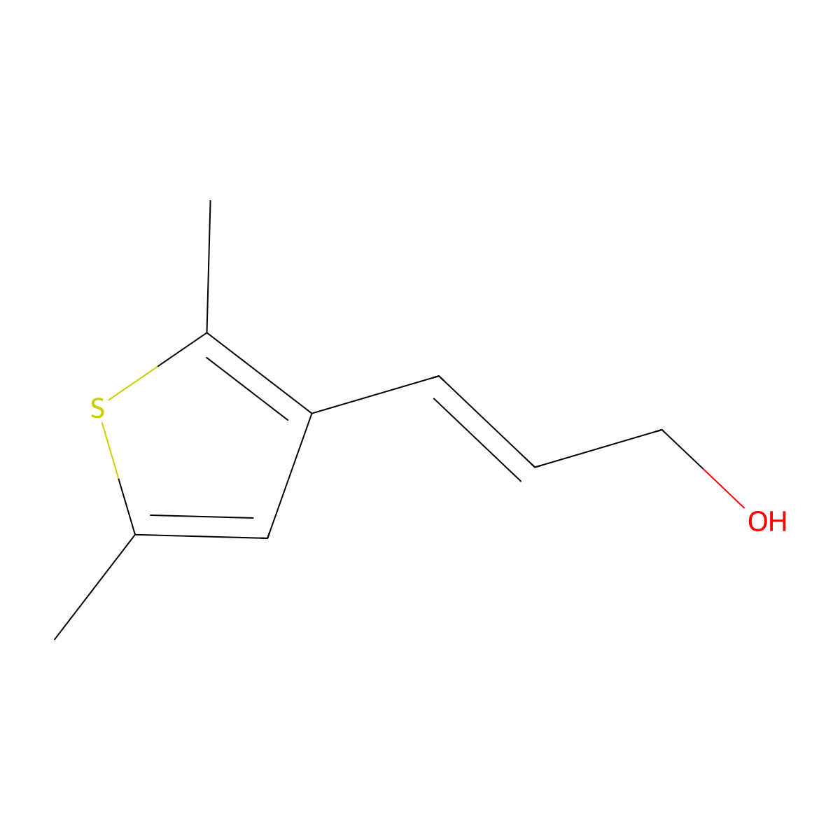 3-(2,5-Dimethylthiophen-3-yl)prop-2-en-1-ol molecular structure, CAS 1562170-72-2