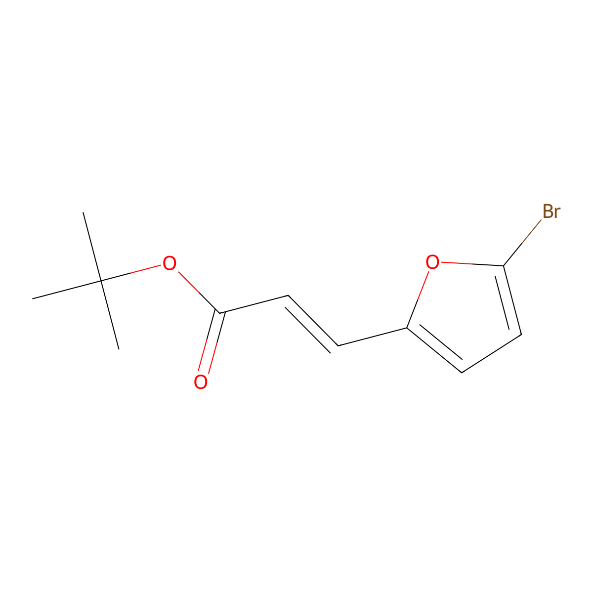 tert-Butyl 3-(5-bromofuran-2-yl)acrylate molecular structure, CAS 1562172-09-1