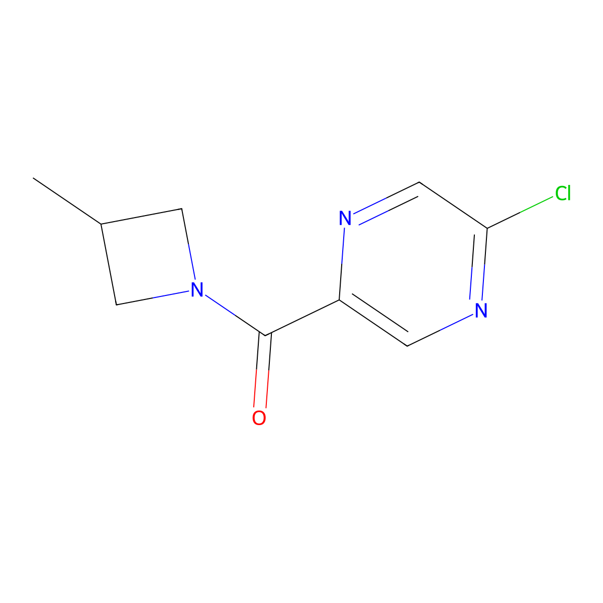 (5-Chloropyrazin-2-yl)(3-methylazetidin-1-yl)methanone molecular structure, CAS 1562185-79-8