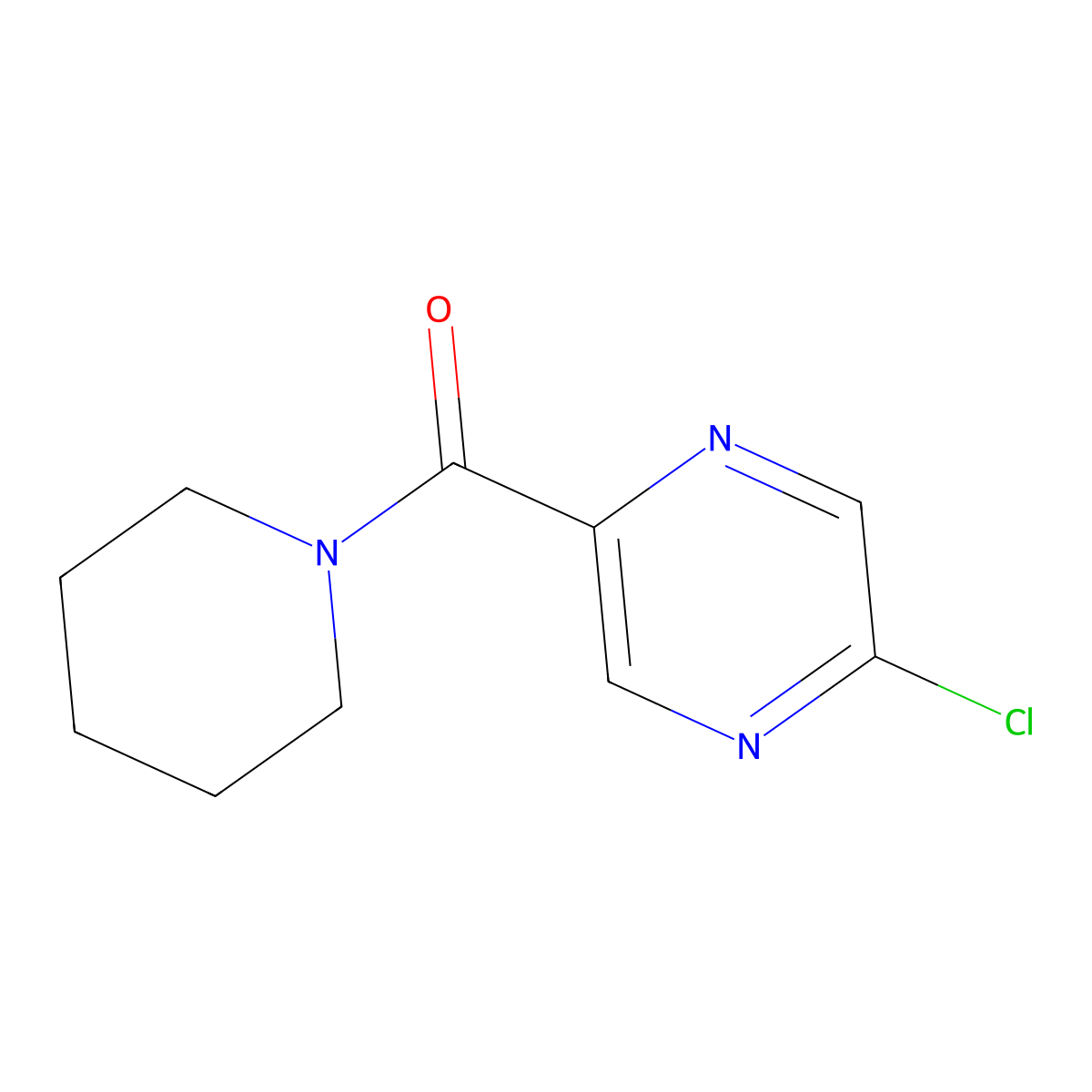 (5-Chloro-pyrazin-2-yl)-piperidin-1-yl-methanone molecular structure, CAS 1562188-93-5