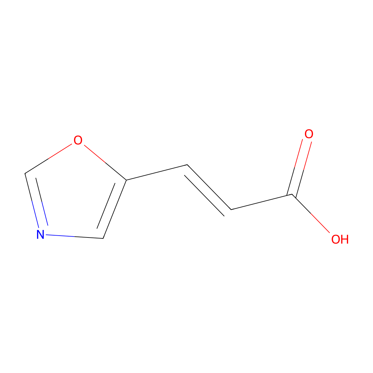 3-(1,3-Oxazol-5-yl)prop-2-enoic acid molecular structure, CAS 1562313-78-3
