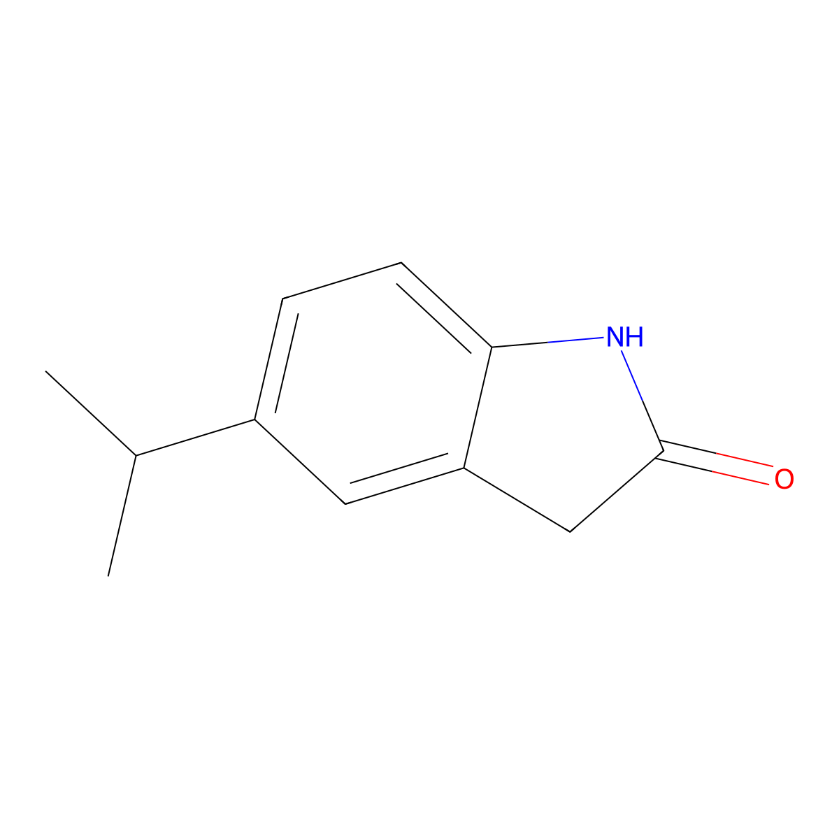 5-Isopropylindolin-2-one molecular structure, CAS 156232-25-6