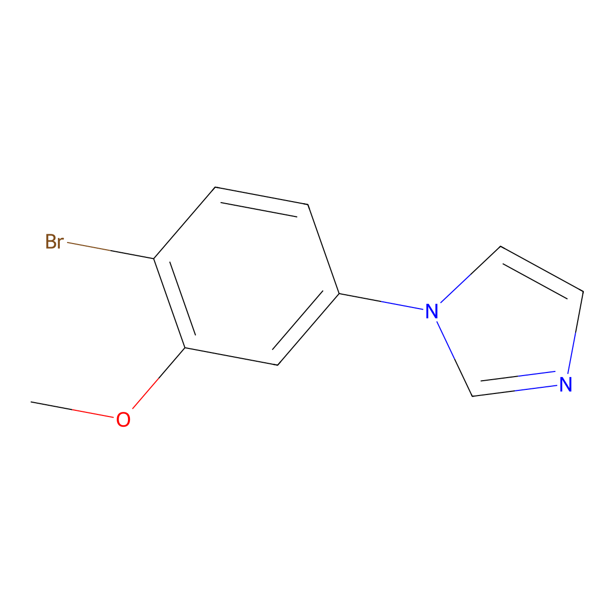 1-(4-bromo-3-methoxyphenyl)-1H-imidazole molecular structure, CAS 1562339-28-9