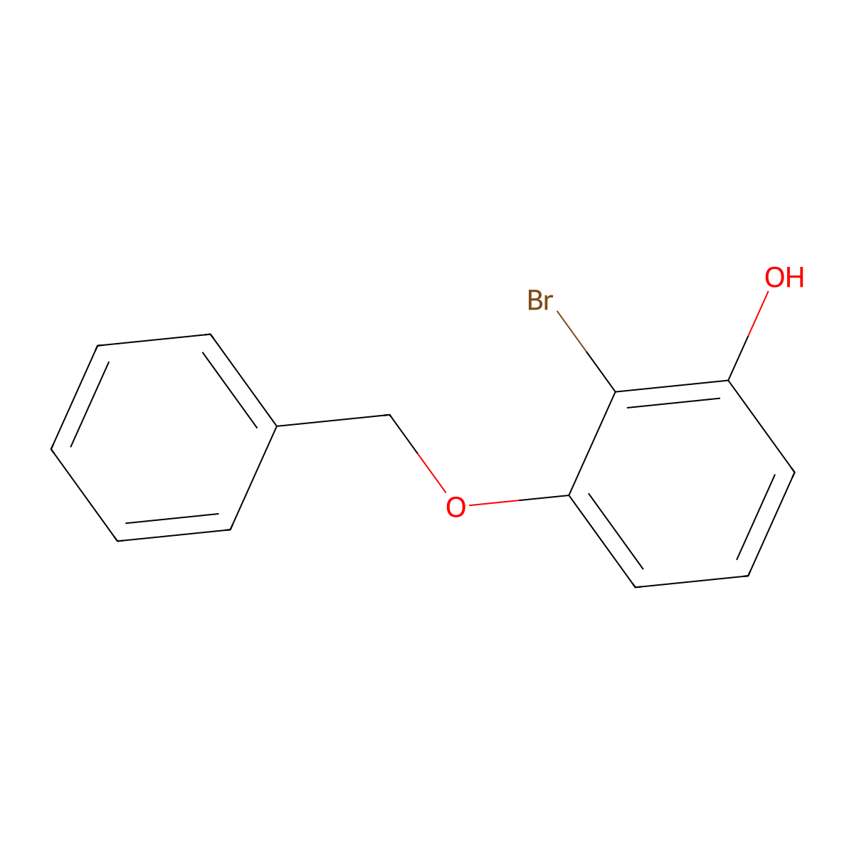 3-(Benzyloxy)-2-bromophenol molecular structure, CAS 1562343-88-7