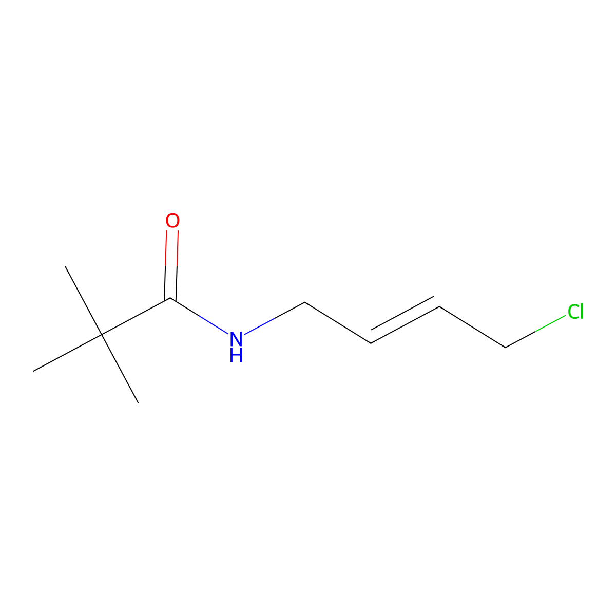 N-(-4-chlorobut-2-en-1-yl)-2,2-dimethylpropanamide molecular structure, CAS 1562358-53-5