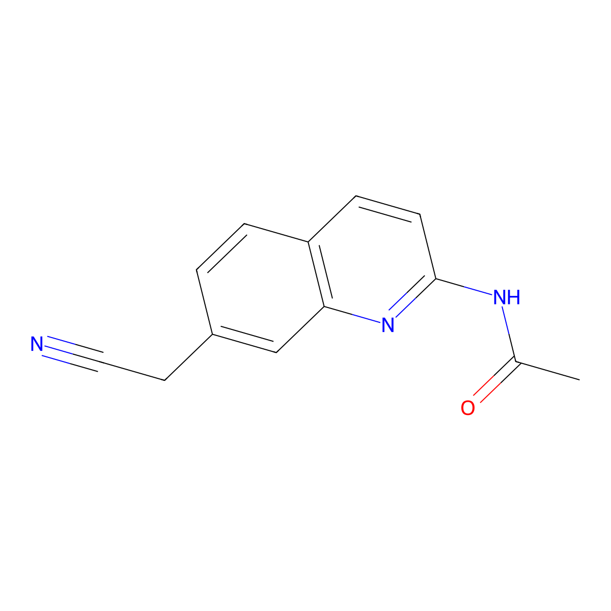 N-(7-(Cyanomethyl)quinolin-2-YL)acetamide molecular structure, CAS 1562370-37-9