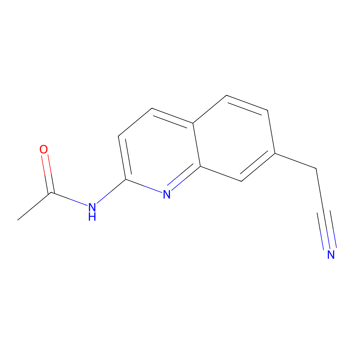N-(7-(Cyanomethyl)quinolin-2-YL)acetamide molecular structure, CAS 1562370-37-9