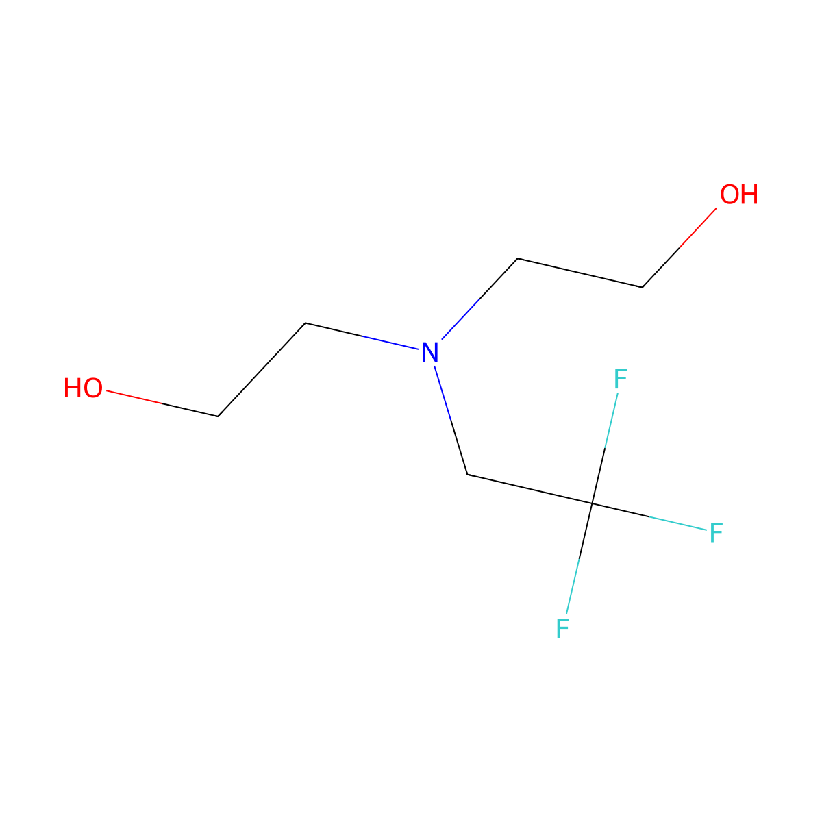 2-[(2-Hydroxyethyl)(2,2,2-trifluoroethyl)amino]ethan-1-ol molecular structure, CAS 156239-80-4