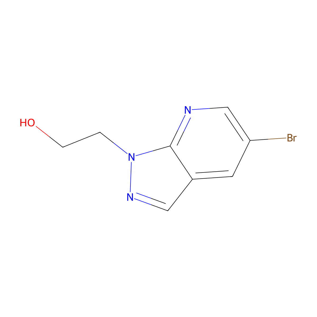 2-(5-Bromopyrazolo[3,4-b]pyridin-1-yl)ethanol molecular structure, CAS 1562397-27-6