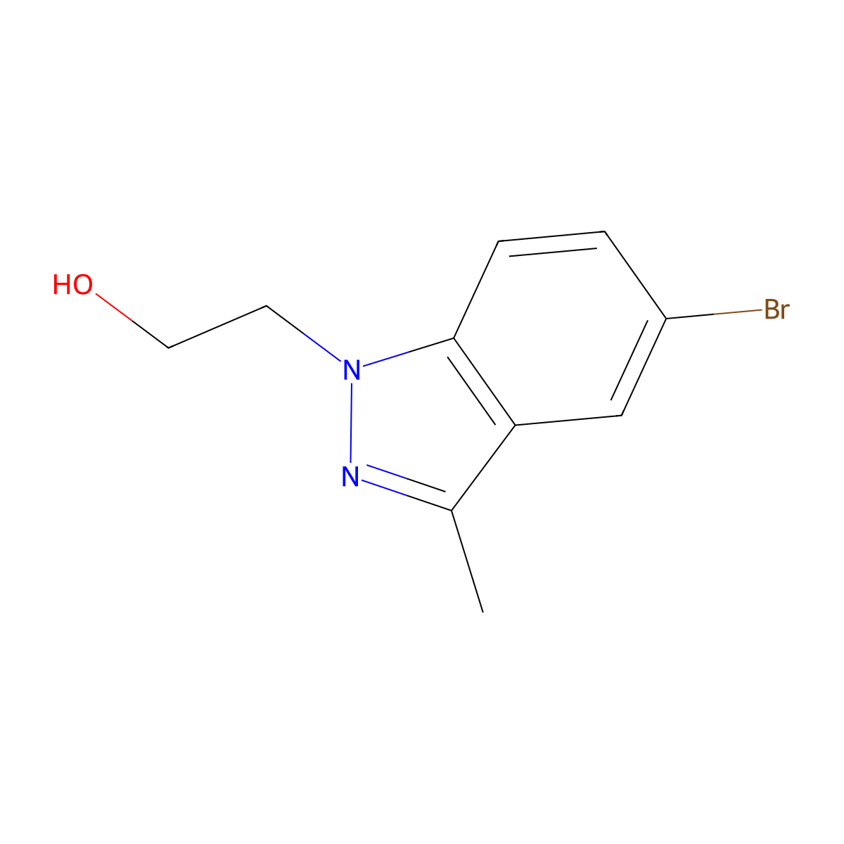 2-(5-Bromo-3-methyl-1H-indazol-1-yl)ethan-1-ol molecular structure, CAS 1562397-38-9