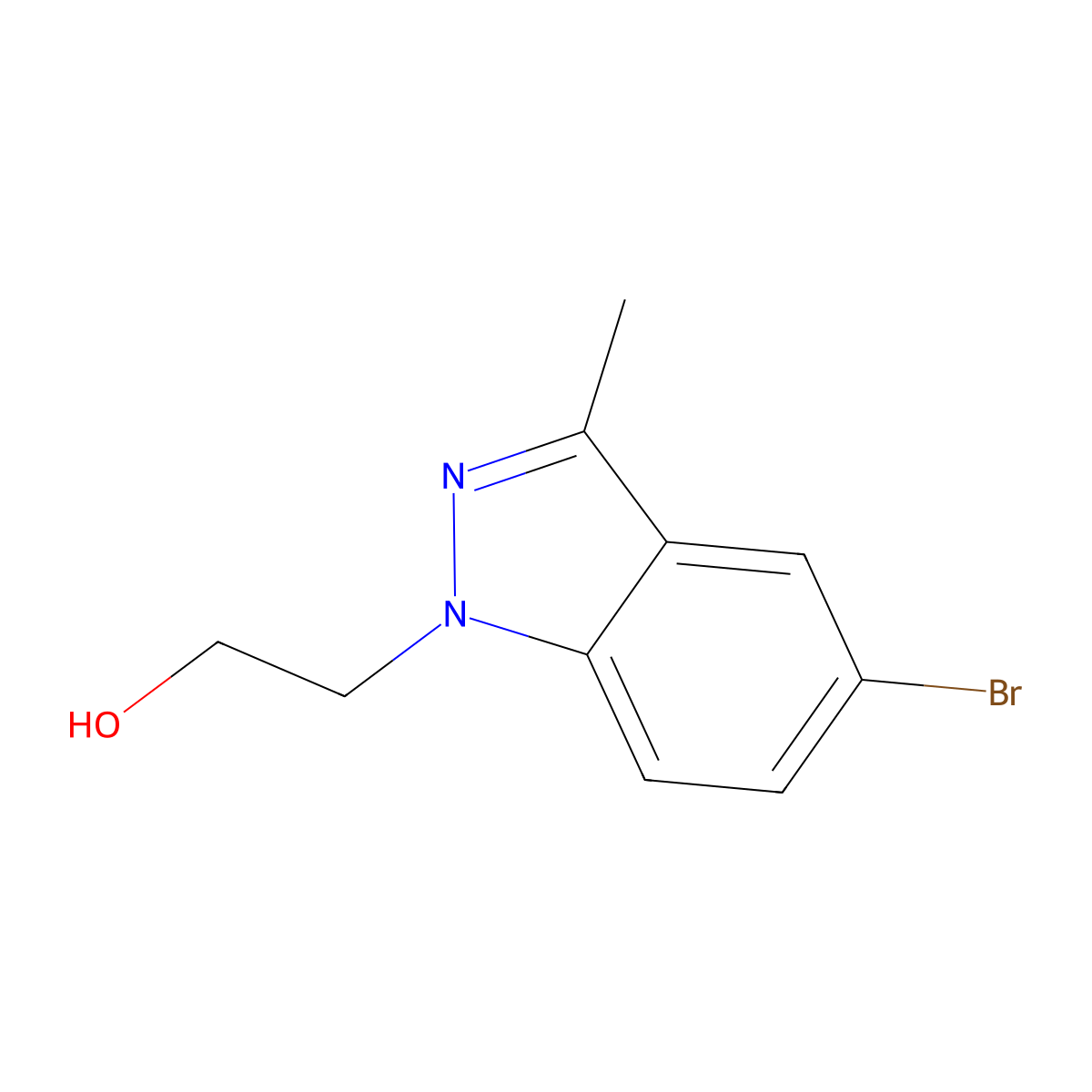 2-(5-Bromo-3-methyl-1H-indazol-1-yl)ethan-1-ol molecular structure, CAS 1562397-38-9