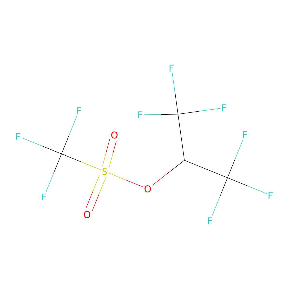 1,1,1,3,3,3-Hexafluoroisopropyl Trifluoromethanesulfonate molecular structure, CAS 156241-41-7