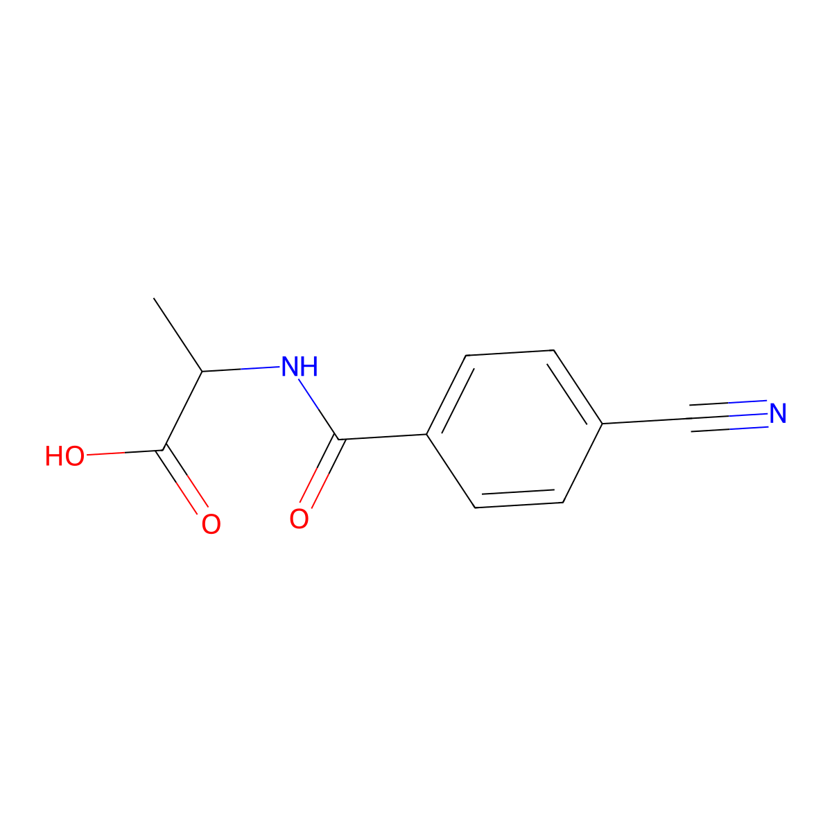 2-[(4-Cyanophenyl)formamido]propanoic acid molecular structure, CAS 1562411-17-9