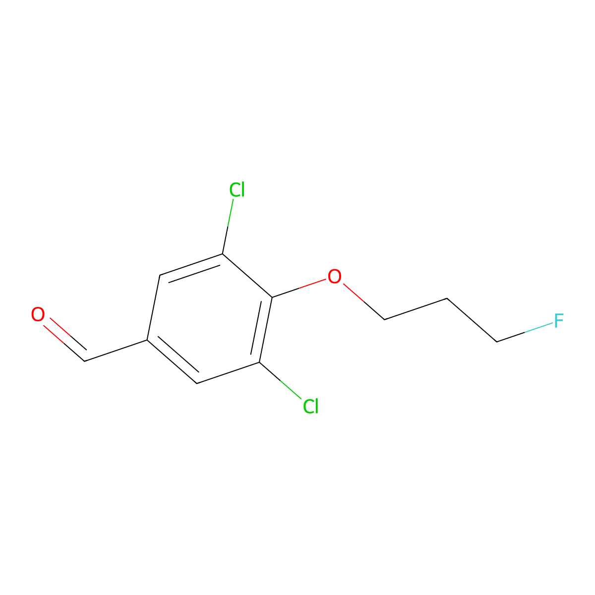 3,5-Dichloro-4-(3-fluoro-propoxy)-benzaldehyde molecular structure, CAS 1562412-70-7