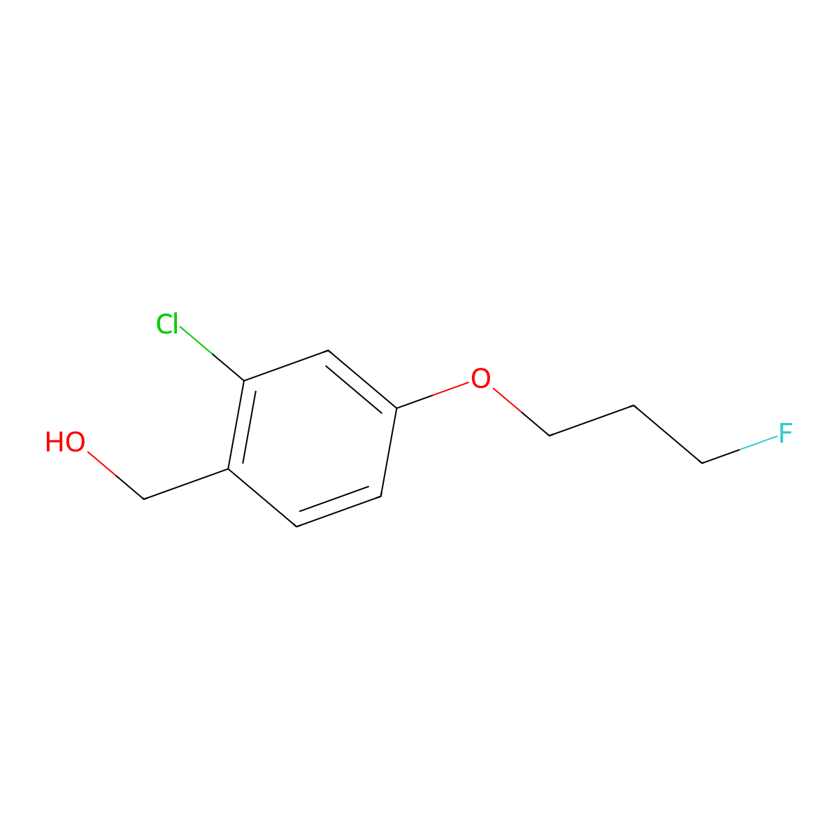 (2-Chloro-4-(3-fluoropropoxy)phenyl)methanol molecular structure, CAS 1562412-71-8