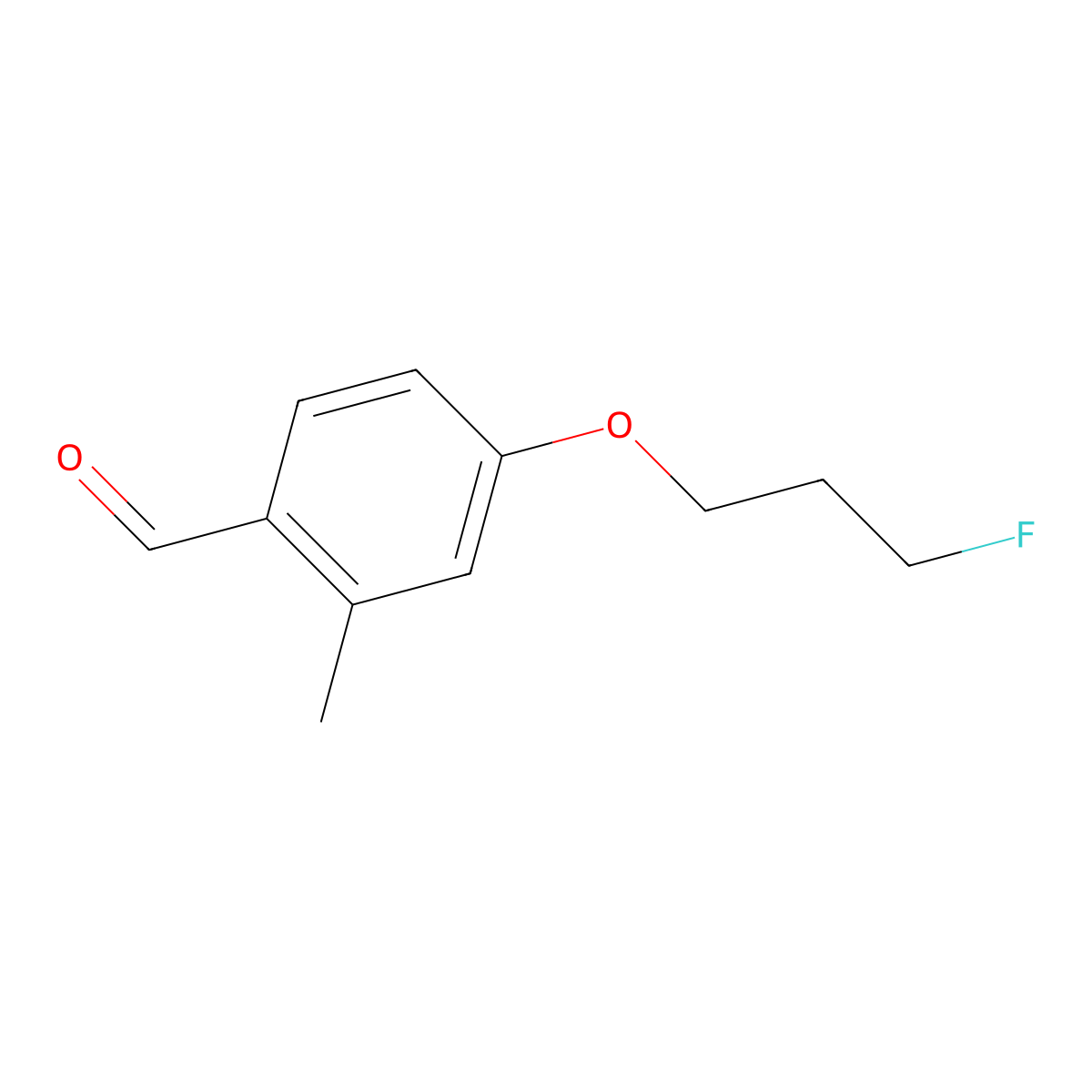 4-(3-Fluoro-propoxy)-2-methyl-benzaldehyde molecular structure, CAS 1562412-74-1