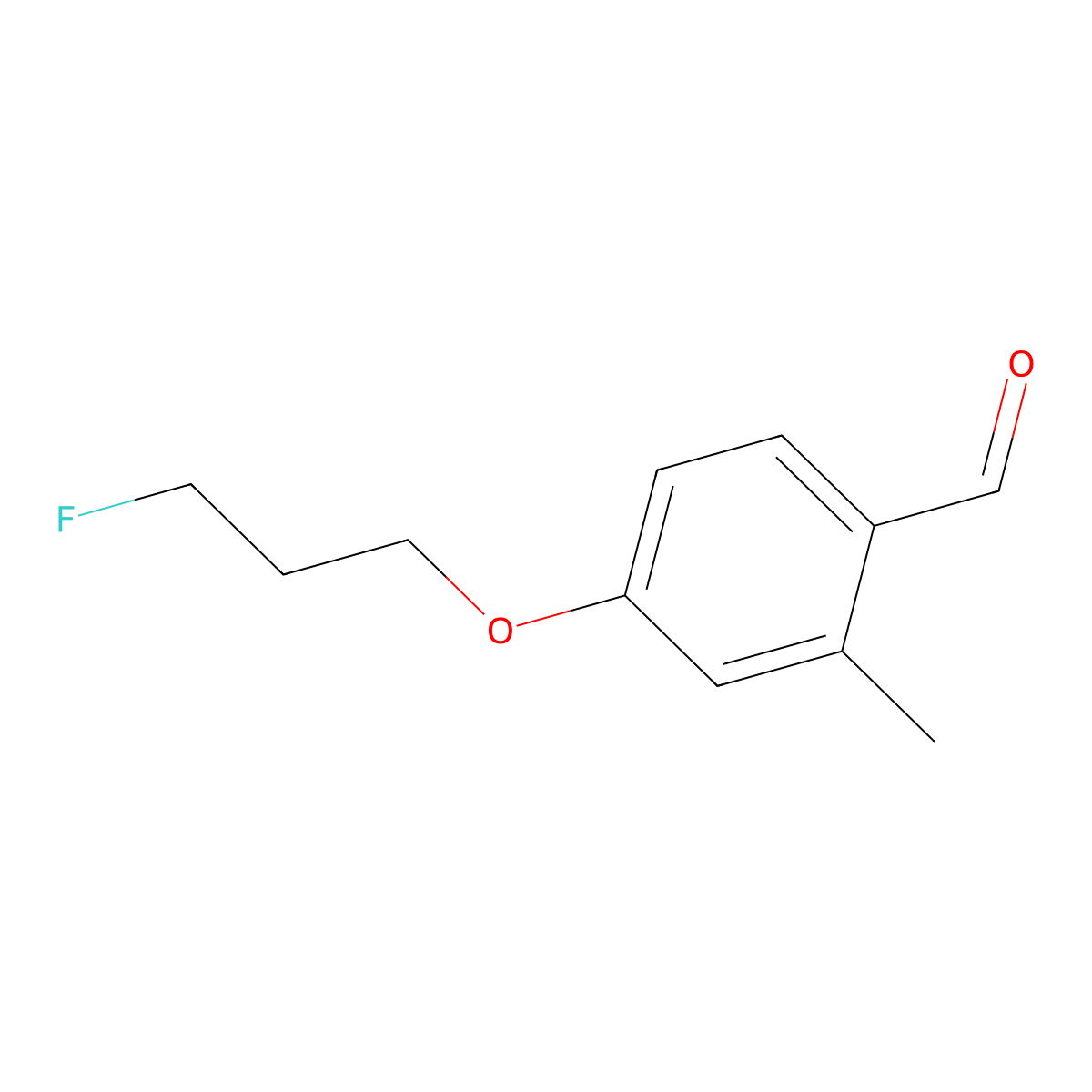 4-(3-Fluoro-propoxy)-2-methyl-benzaldehyde molecular structure, CAS 1562412-74-1