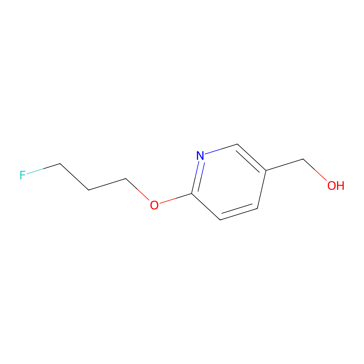 (6-(3-Fluoropropoxy)pyridine-3-yl)methanol molecular structure, CAS 1562412-84-3