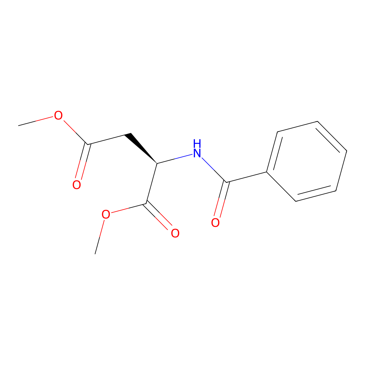 Dimethyl benzoyl-D-aspartate molecular structure, CAS 1562416-43-6