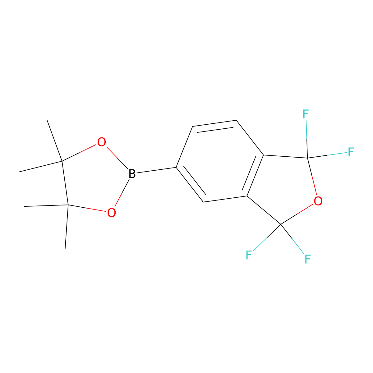 4,4,5,5-Tetramethyl-2-(1,1,3,3-tetrafluoro-1,3-dihydro-2-benzofuran-5-yl)-1,3,2-dioxaborolane molecular structure, CAS 1562418-39-6