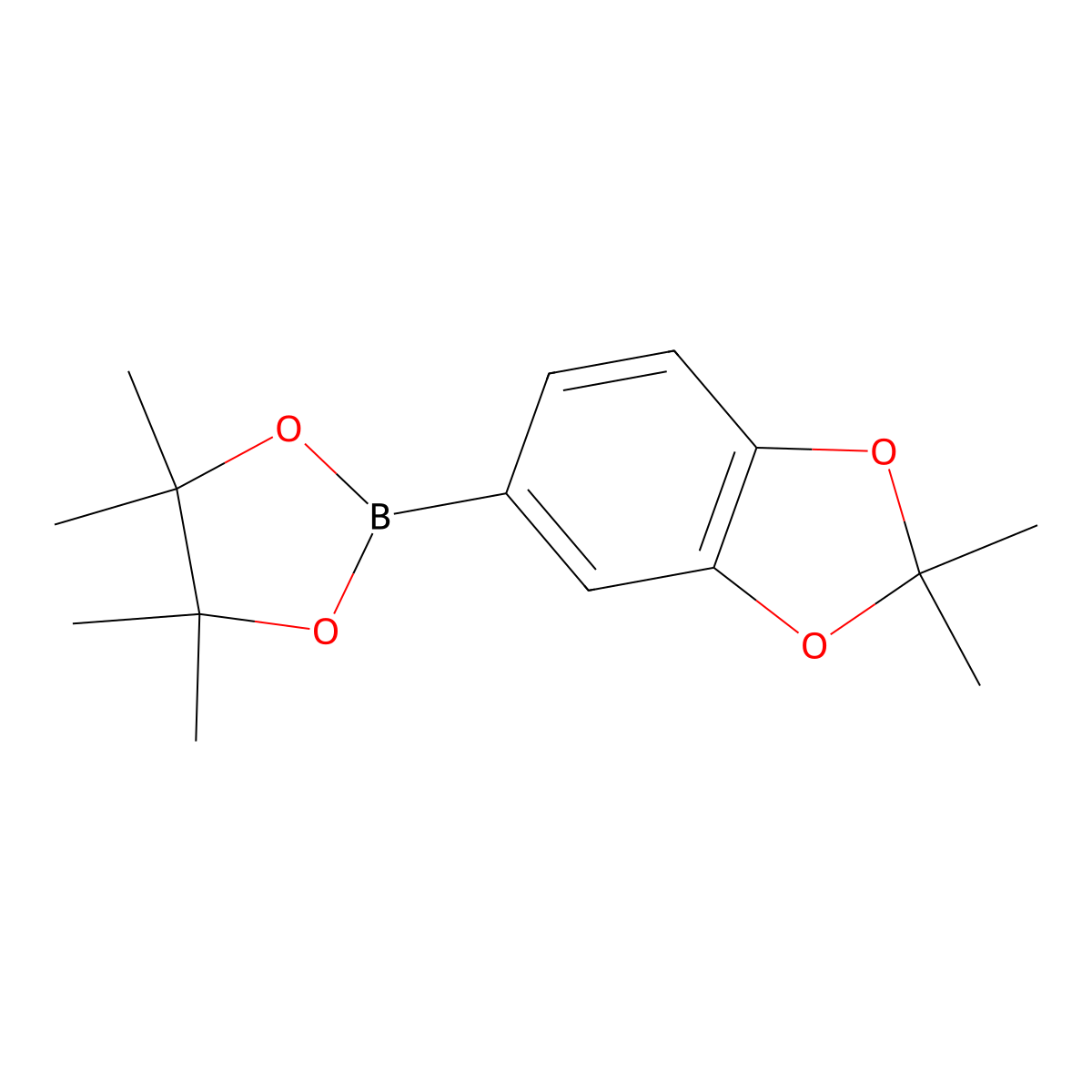2-(2,2-Dimethyl-1,3-dioxaindan-5-yl)-4,4,5,5-tetramethyl-1,3,2-dioxaborolane molecular structure, CAS 1562418-43-2
