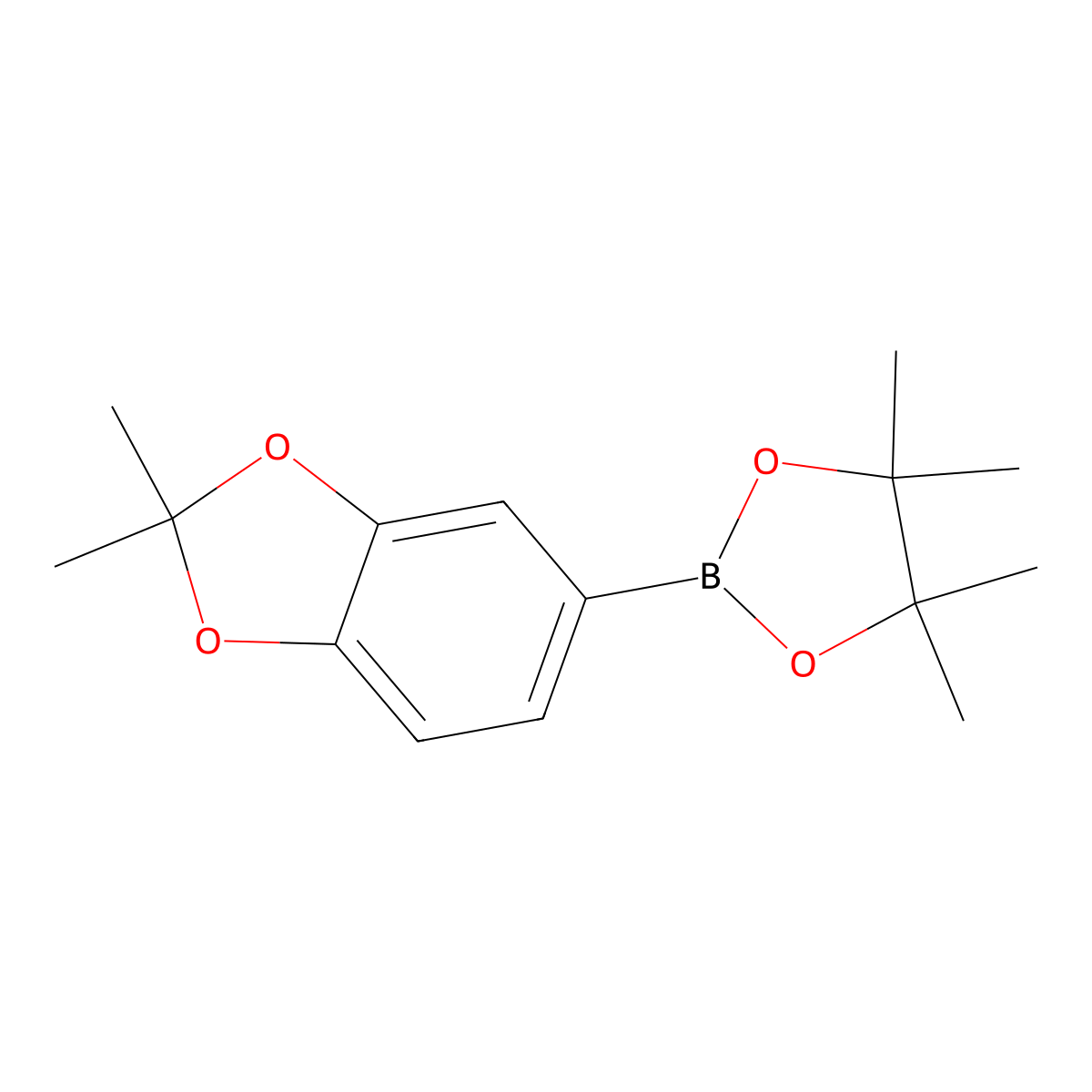 2-(2,2-Dimethyl-1,3-dioxaindan-5-yl)-4,4,5,5-tetramethyl-1,3,2-dioxaborolane molecular structure, CAS 1562418-43-2