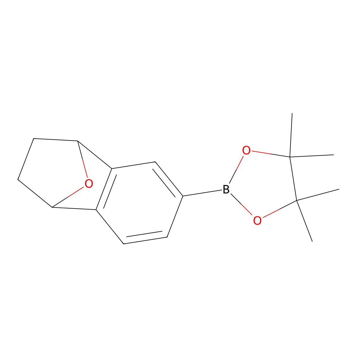 4,4,5,5-Tetramethyl-2-{11-oxatricyclo[6.2.1.0,{2,7}]undeca-2,4,6-trien-4-yl}-1,3,2-dioxaborolane molecular structure, CAS 1562418-44-3