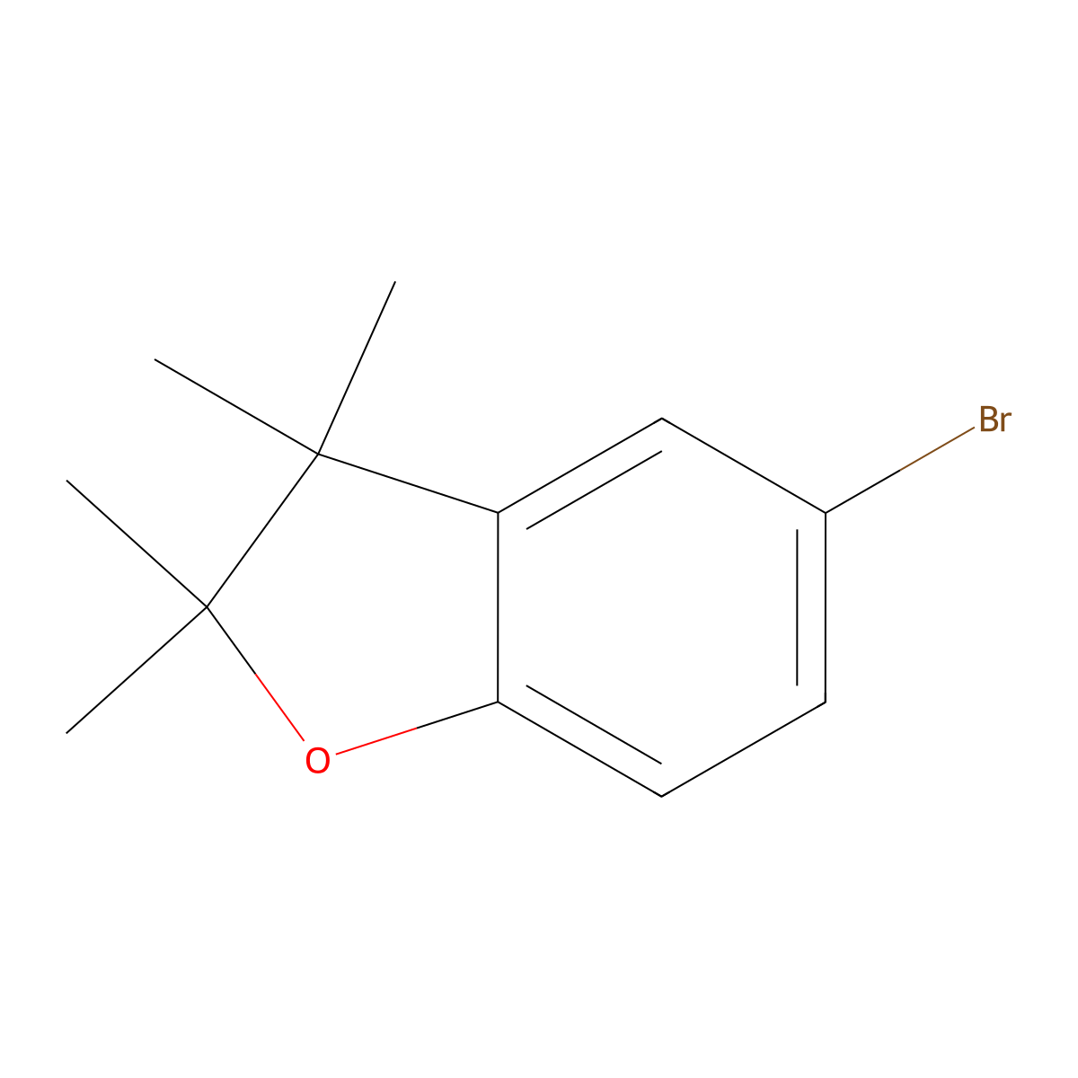 5-Bromo-2,2,3,3-tetramethyl-2,3-dihydrobenzofuran molecular structure, CAS 1562418-90-9