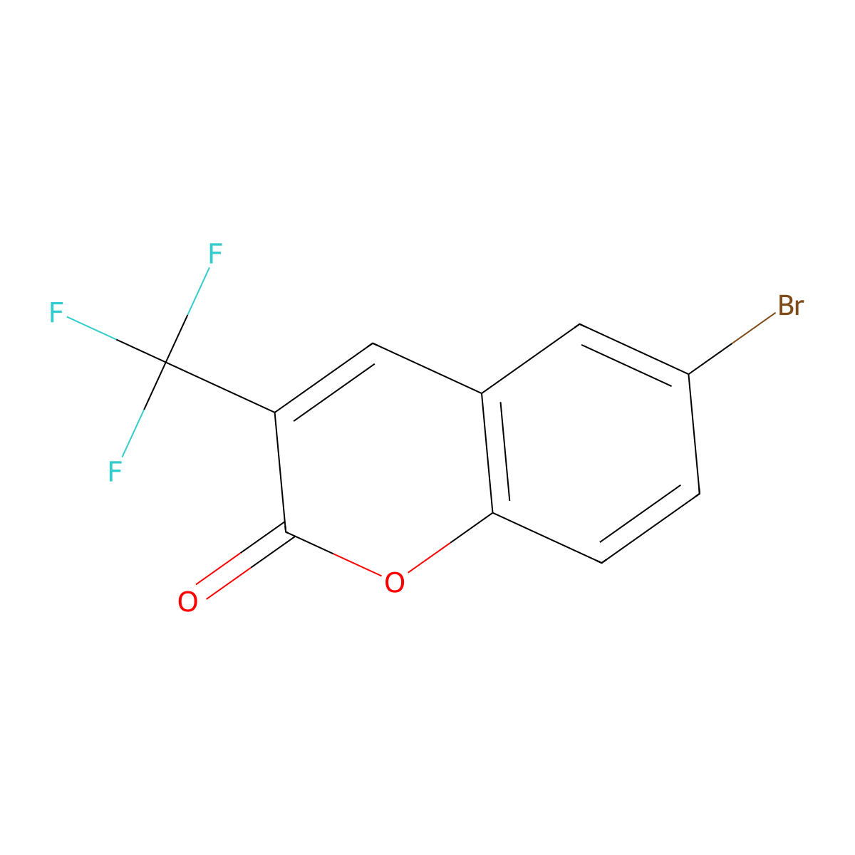 6-Bromo-3-(trifluoromethyl)-2H-chromen-2-one molecular structure, CAS 1562426-73-6