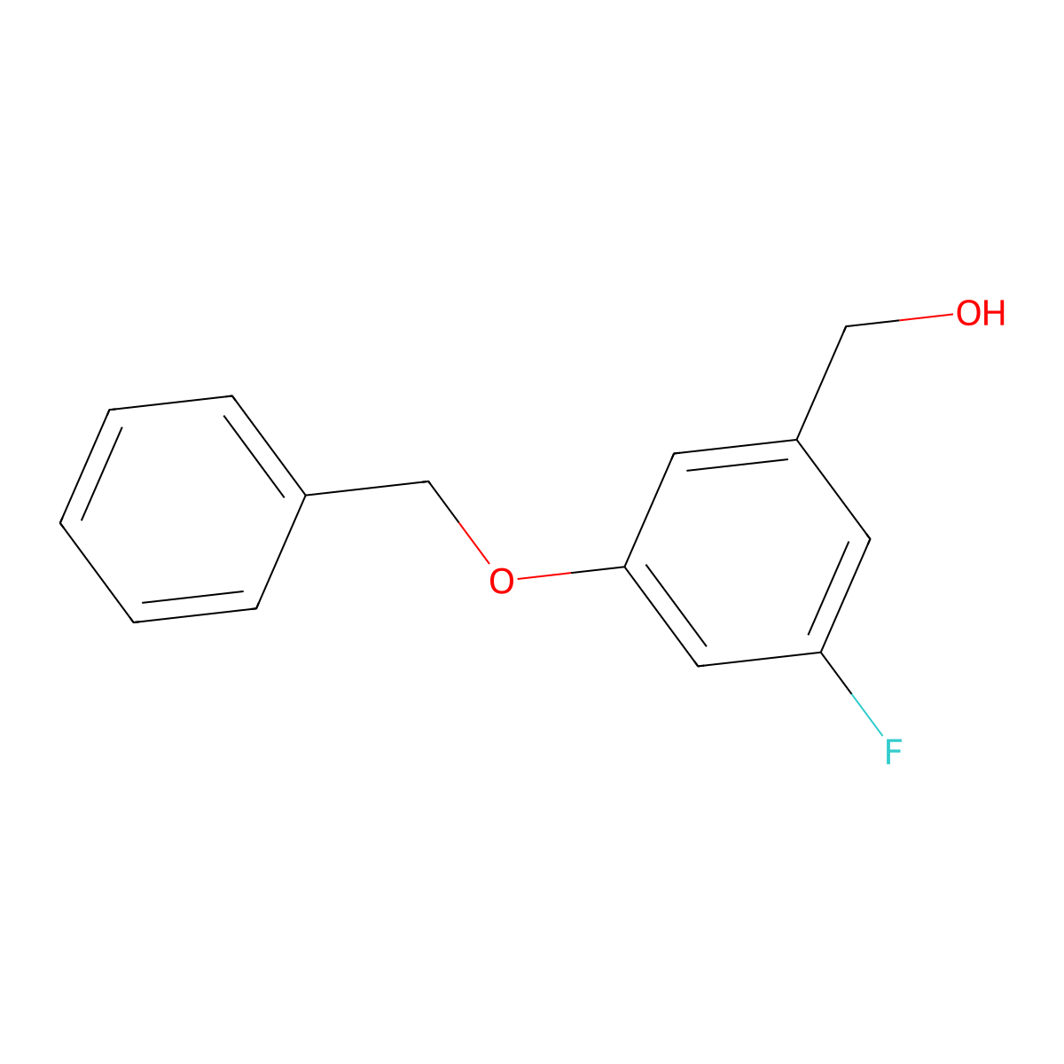 (3-(Benzyloxy)-5-fluorophenyl)methanol molecular structure, CAS 1562428-51-6