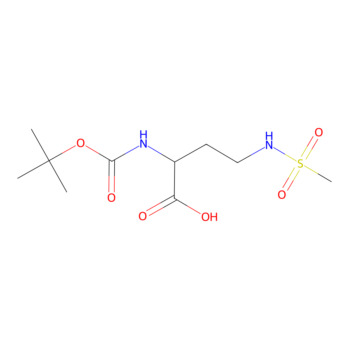 Boc-Dab(Ms)-OH molecular structure, CAS 1562429-86-0