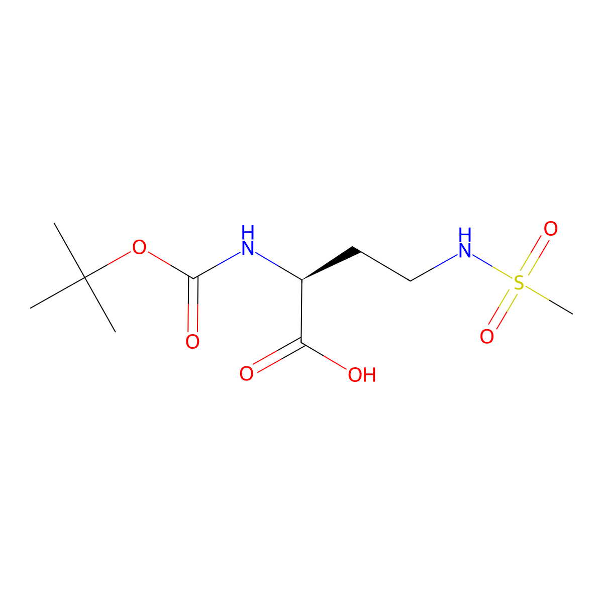Boc-Dab(Ms)-OH molecular structure, CAS 1562429-86-0