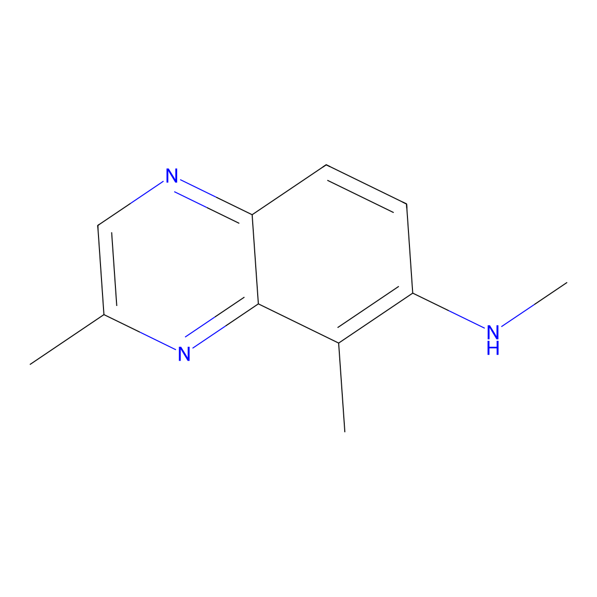 N,3,5-trimethylquinoxalin-6-amine molecular structure, CAS 156243-44-6