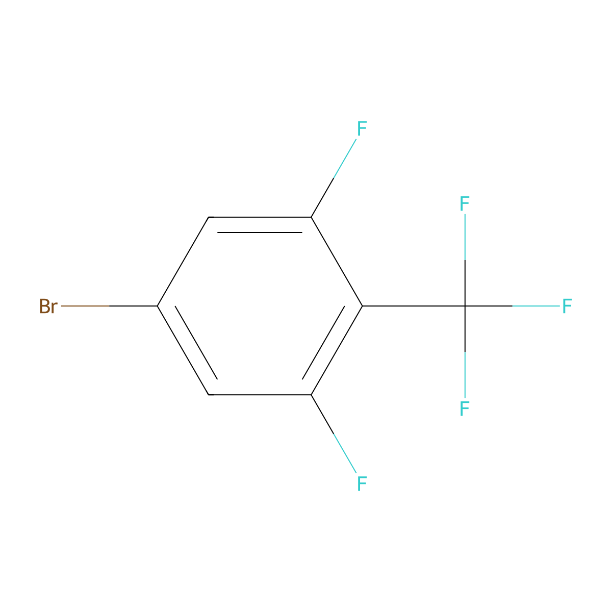 4-Bromo-2,6-difluorobenzotrifluoride molecular structure, CAS 156243-64-0