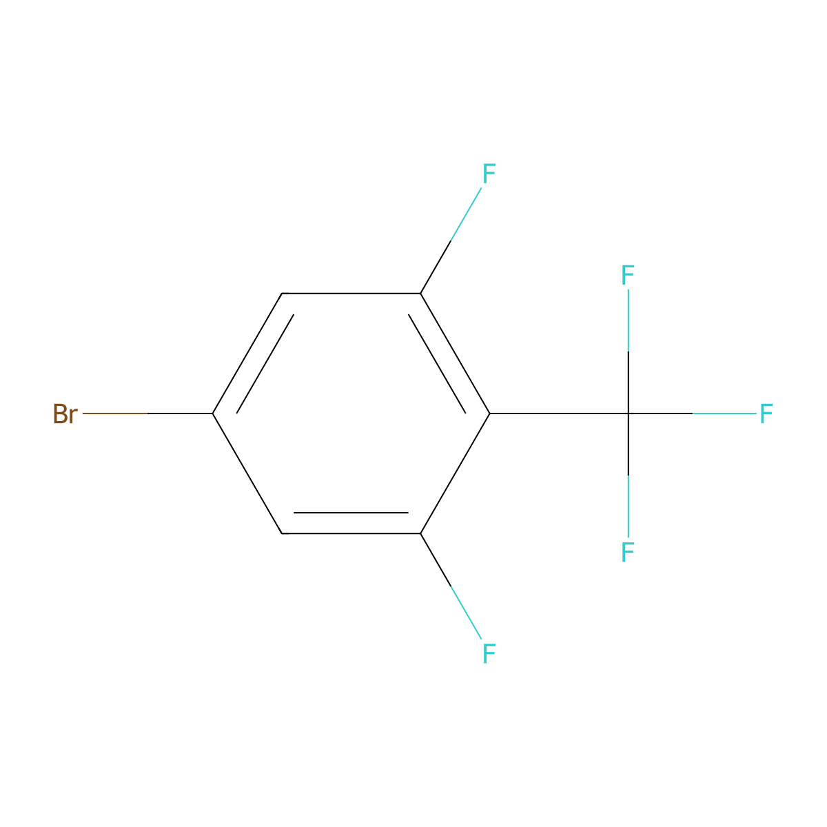 4-Bromo-2,6-difluorobenzotrifluoride molecular structure, CAS 156243-64-0