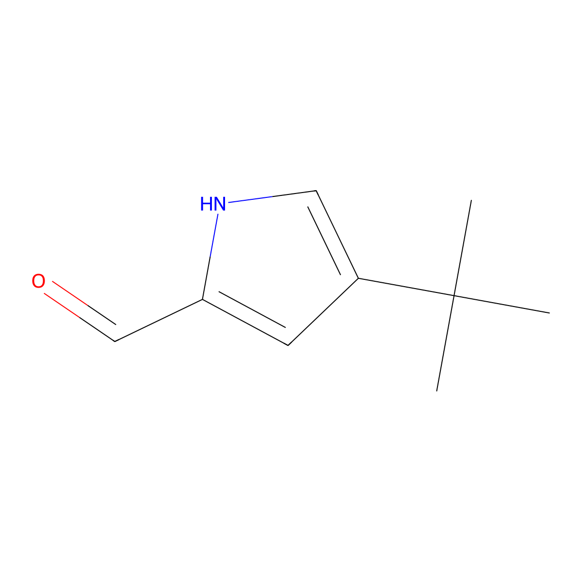 4-(tert-butyl)-1H-pyrrole-2-carbaldehyde molecular structure, CAS 156245-57-7