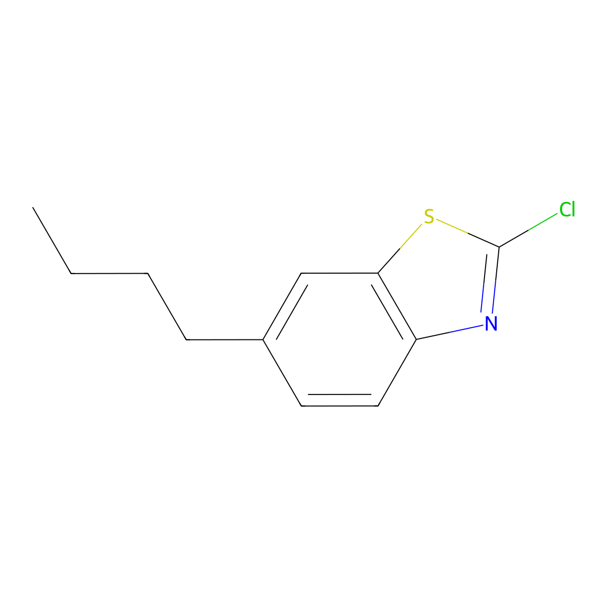 6-Butyl-2-chloro-1,3-benzothiazole molecular structure, CAS 156246-16-1