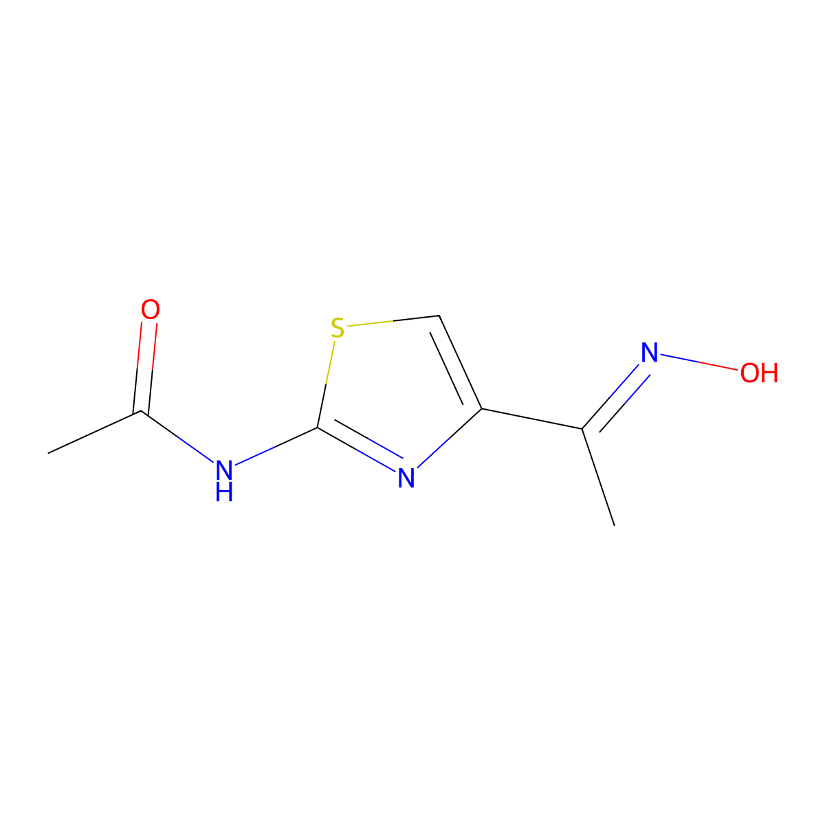 N-(4-[1-(Hydroxyimino)ethyl]-1,3-thiazol-2-YL)acetamide molecular structure, CAS 1562511-91-4