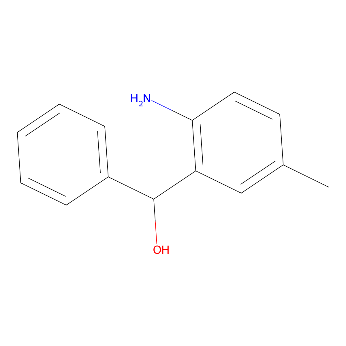 (2-Amino-5-methylphenyl)(phenyl)methanol molecular structure, CAS 156261-32-4