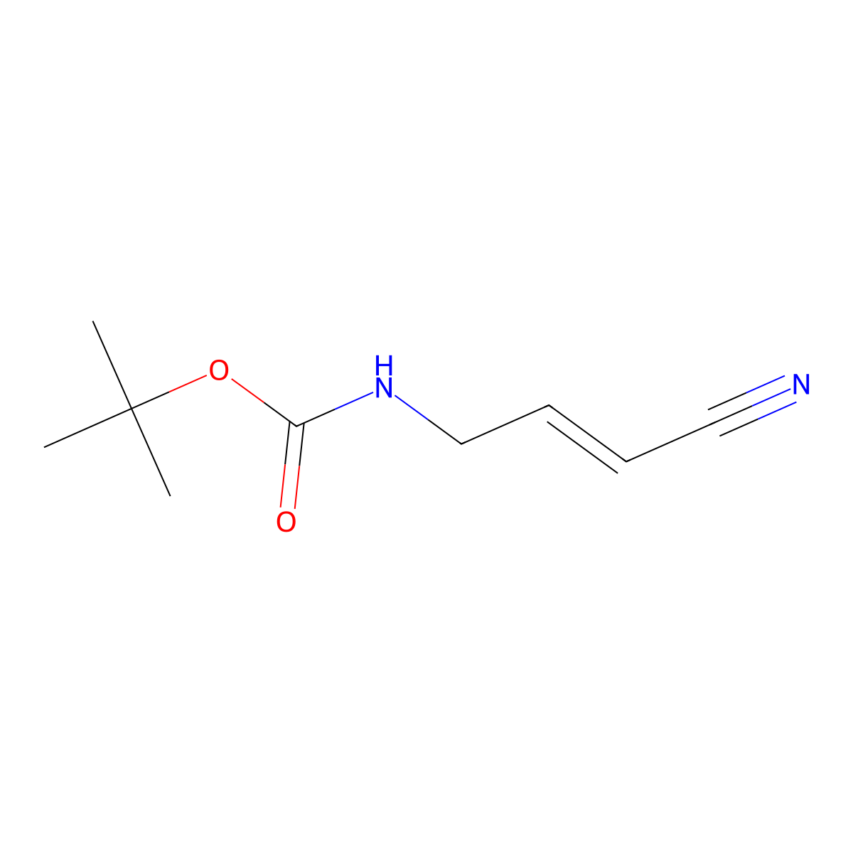 Tert-butyl N-[(2E)-3-cyanoprop-2-EN-1-YL]carbamate molecular structure, CAS 1562626-55-4