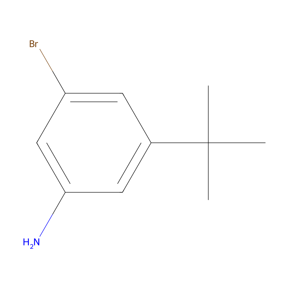 3-Bromo-5-(tert-butyl)aniline molecular structure, CAS 156264-80-1