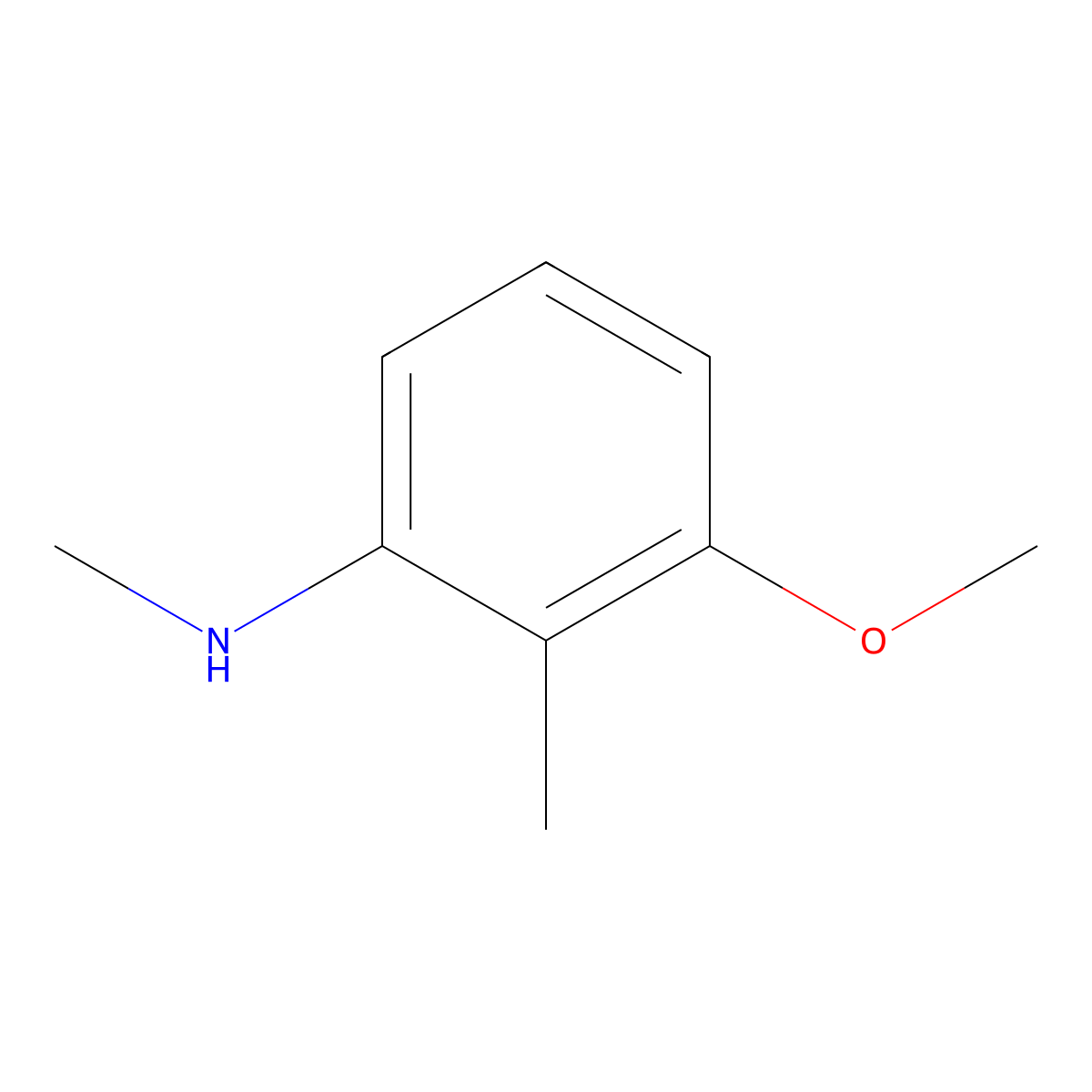 3-methoxy-N,2-dimethylaniline molecular structure, CAS 156267-10-6