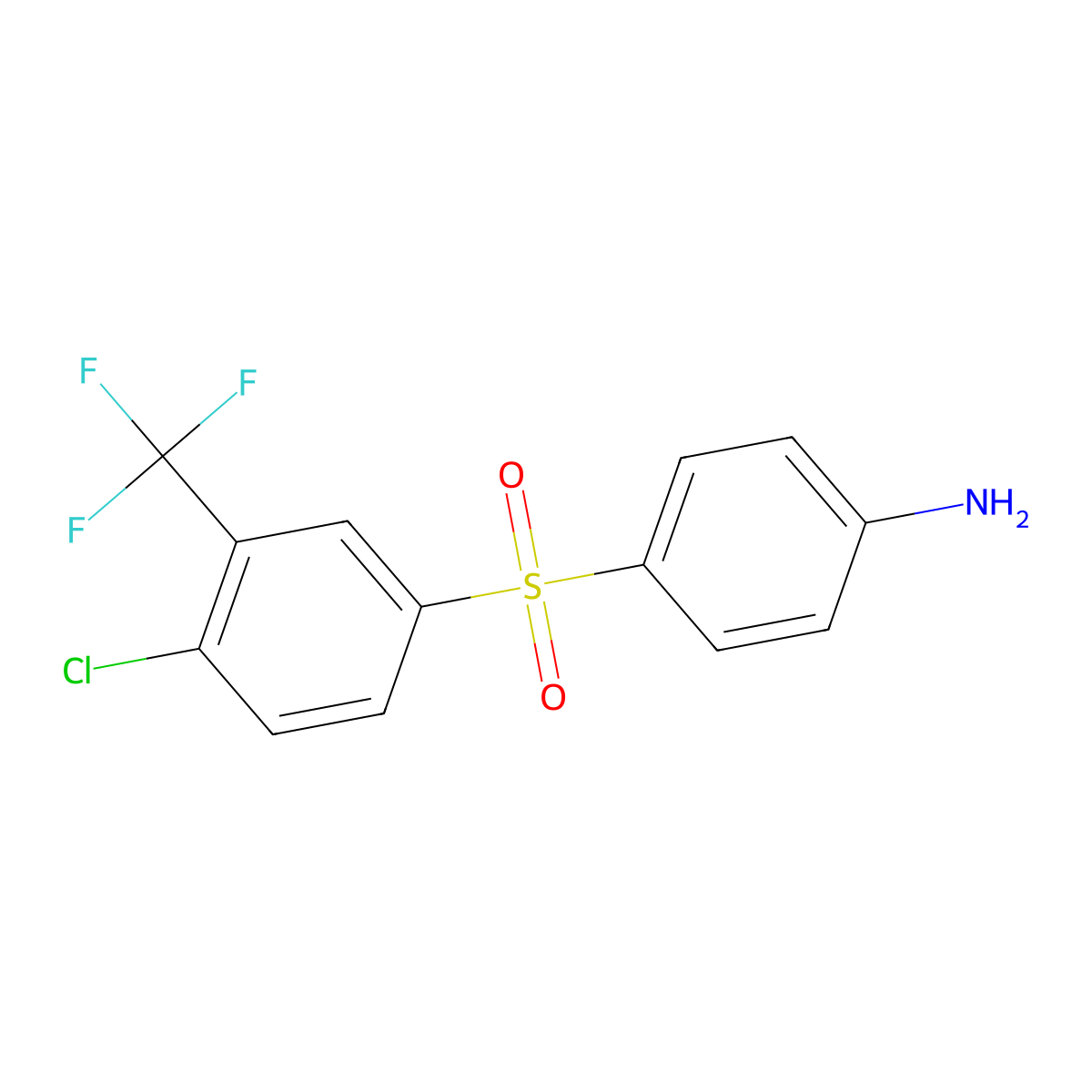 4-((4-Chloro-3-(trifluoromethyl)phenyl)sulfonyl)aniline molecular structure, CAS 1562692-35-6